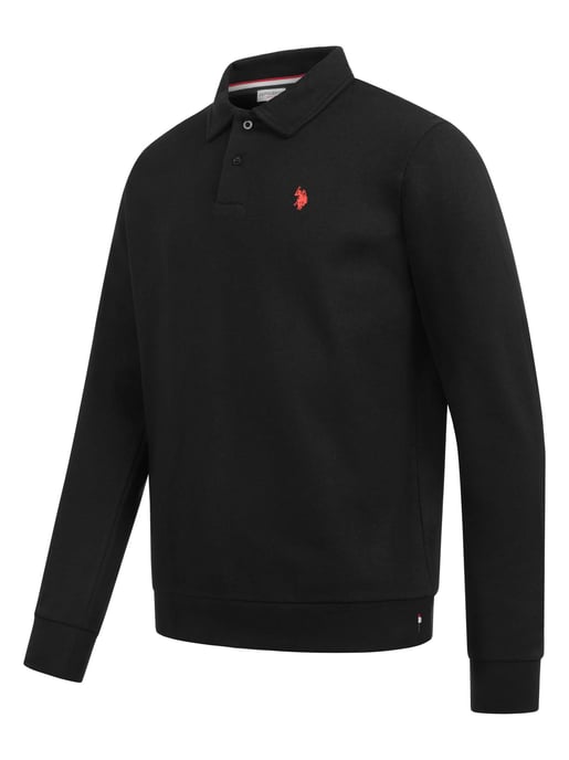 Polo sudadera de manga larga U.S. POLO ASSN. USEthaan hombre – tapeta de botones y logo bordado - Image 2
