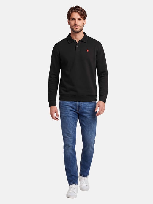 Polo sudadera de manga larga U.S. POLO ASSN. USEthaan hombre – tapeta de botones y logo bordado - Image 4