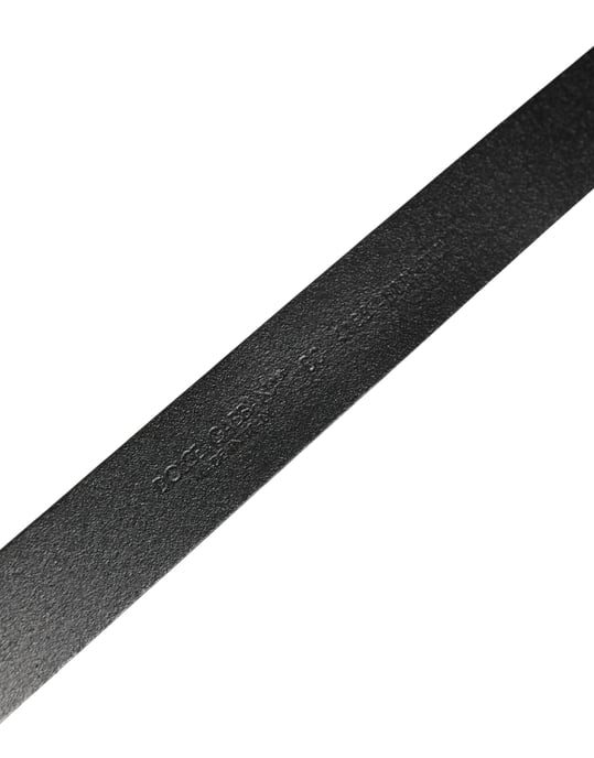 Dolce & Gabbana Cinturón clásico de cuero para hombre con hebilla con logo, negro - Image 5