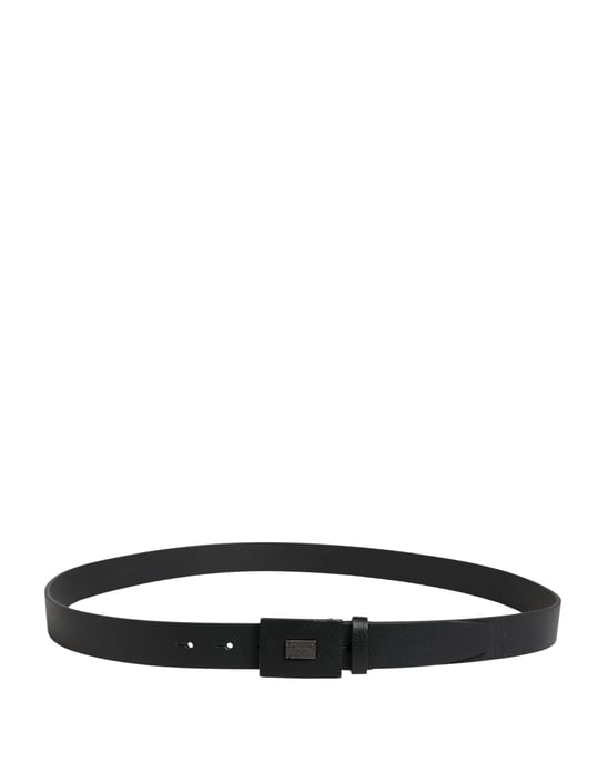 Dolce & Gabbana cinturón de hombre de piel de becerro negra con hebilla cuadrada - Image 2