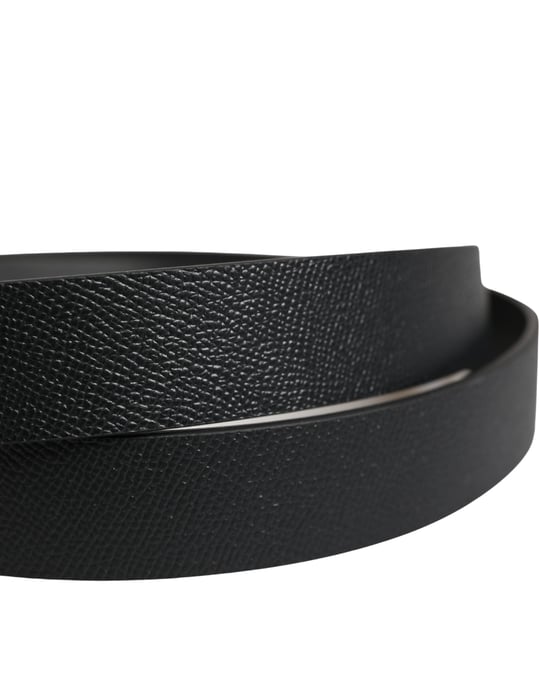 Dolce & Gabbana cinturón de hombre de piel de becerro negra con hebilla cuadrada - Image 4
