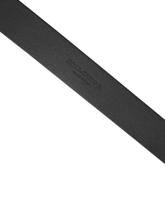 Dolce & Gabbana cinturón de hombre de piel de becerro negra con hebilla cuadrada - Image 5