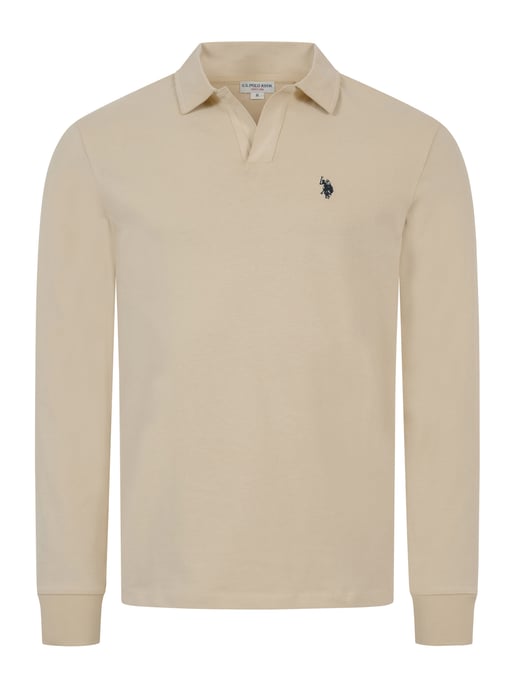 Polo de manga larga U.S. POLO ASSN. hombre – 100% algodón con logo bordado - Image 1