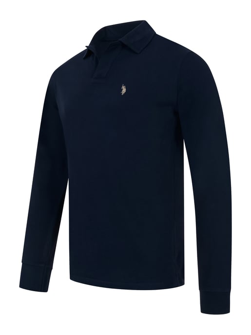 Polo de manga larga U.S. POLO ASSN. hombre – 100% algodón con logo bordado - Image 2