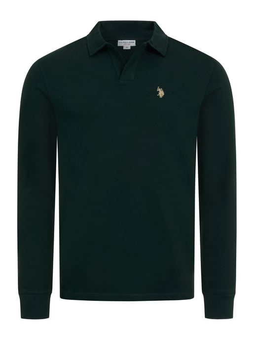 Polo de manga larga U.S. POLO ASSN. hombre – 100% algodón con logo bordado - Image 1
