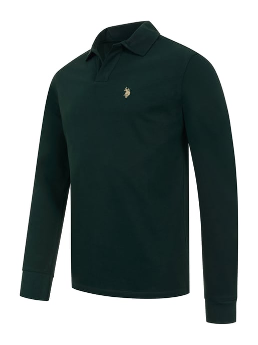 Polo de manga larga U.S. POLO ASSN. hombre – 100% algodón con logo bordado - Image 2