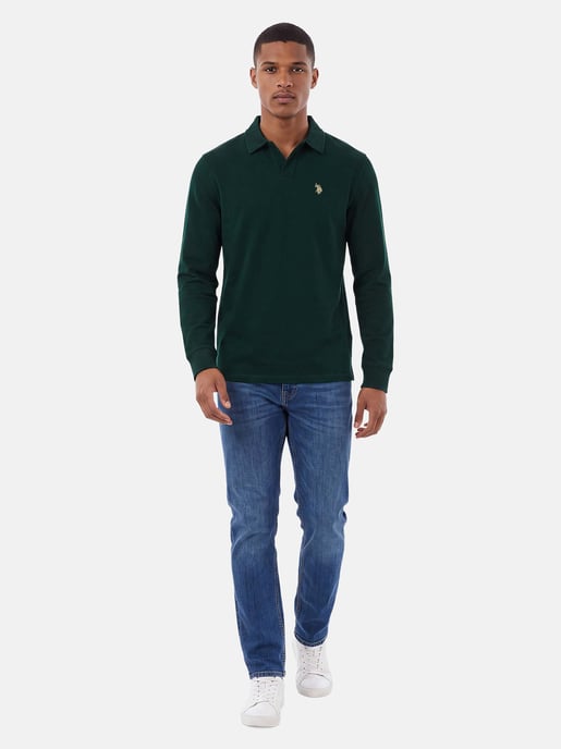 Polo de manga larga U.S. POLO ASSN. hombre – 100% algodón con logo bordado - Image 4