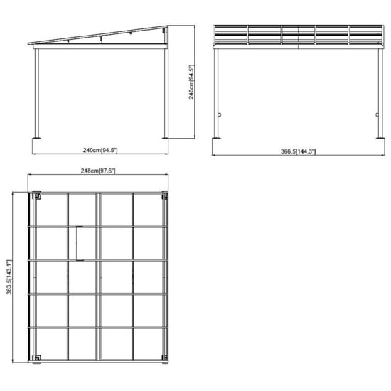 Sojag St.barth cubierta de terraza de aluminio 248x364x240 cm- - Image 6