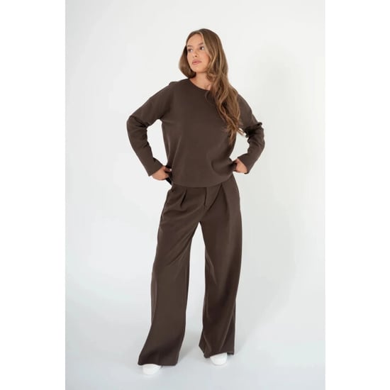 Corel Amsterdam ella pantalón ancho milano brush flannel 1009-3353 20 marrón - Image 2