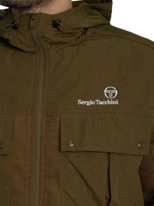 SERGIO TACCHINI CALISTI HOODED JACKET DARK OLIVE - Image 5