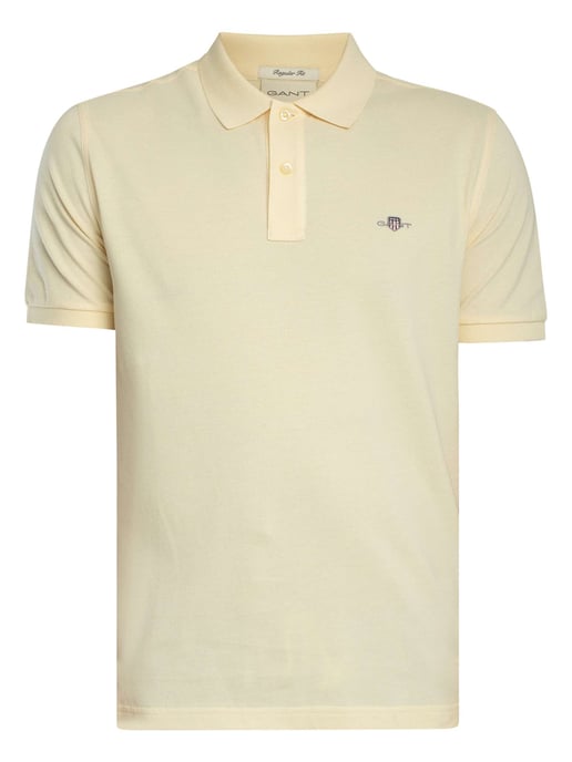 GANT REG SHIELD SS PIQUE POLO SHIRT VANILLA YELLOW - Image 5