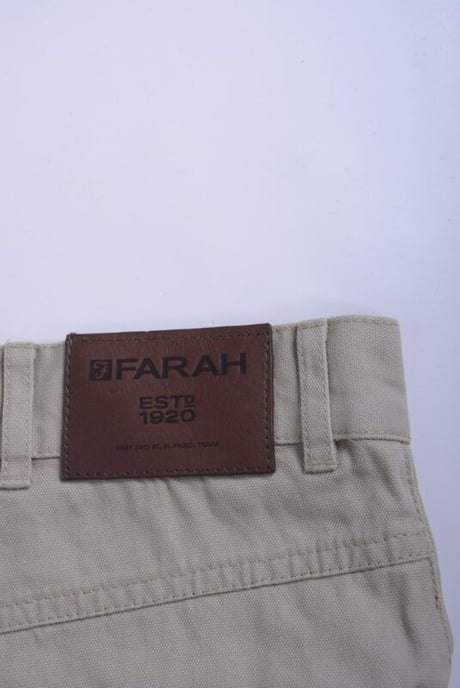 FARAH CLASSIC FABS5029 Pantalón de hombre de frente liso, corte recto, caqui 363, sarga de algodón - Image 2