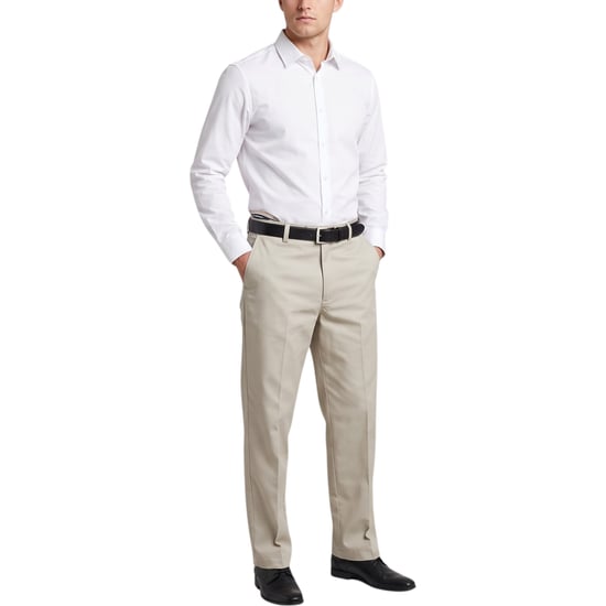 FARAH CLASSIC FDFB0141 Pantalón de hombre de algodón, cintura Flaxi, pierna recta y parte delantera lisa - Image 1