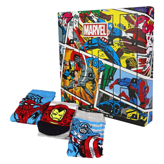 Calendario de Adviento navideño Marvel de 12 días para niño, calcetines originales de superhéroes, set regalo - Image 2