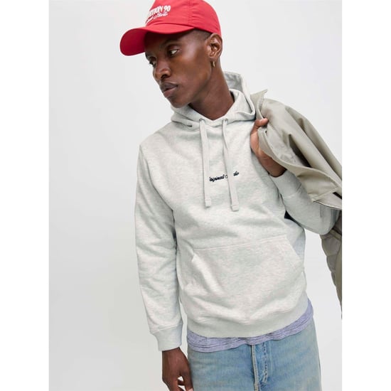 Sudadera con capucha de hombre Jack and Jones en blanco jaspeado - Image 6