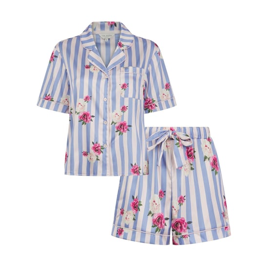 Pijama corto de satén de manga corta para mujer Ted Baker en EasterEgg/Print - Image 1