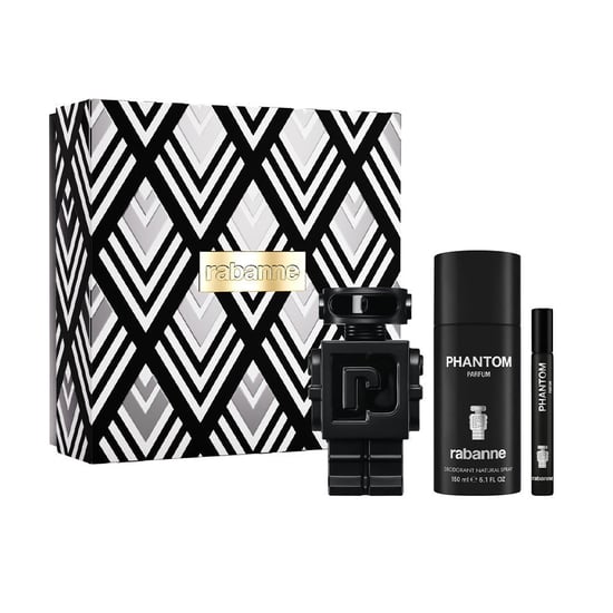Paco Rabanne Phantom Parfum Set de regalo de Navidad (Parfum Spray 100ml + Deodorant Spray 150ml + Parfum 10ml) - Image 1
