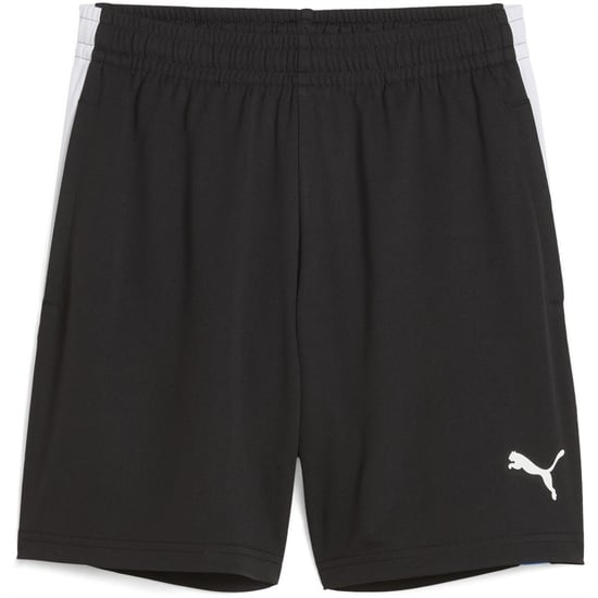Pantalones cortos de fútbol de entrenamiento Puma Individualliga para niño en Blk-Wht-UltrBlu - Image 1