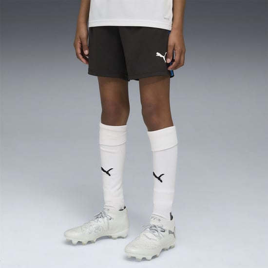 Pantalones cortos de fútbol de entrenamiento Puma Individualliga para niño en Blk-Wht-UltrBlu - Image 3