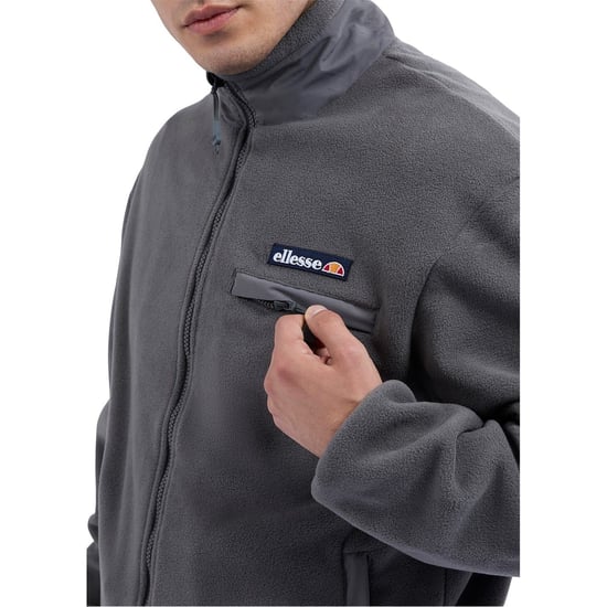 Forro polar Ellesse Maseben para hombre con cremallera completa en gris oscuro - Image 4