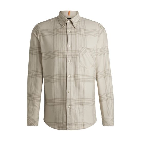 Boss Camisa de manga larga para hombre de corte regular en beige claro 273 - Image 6