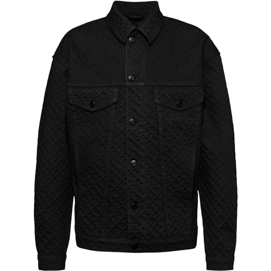 Chaqueta trucker Boss para hombre con cuello y corte regular en negro 001 - Image 1