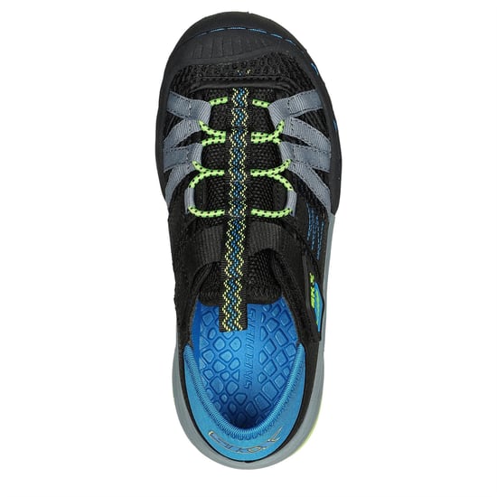Skechers Whipsaw zapatillas para niño en Negro/Azul/Lima - Image 4