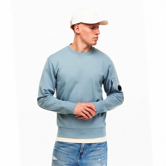 Sudadera de cuello redondo para hombre C.P. Company Lens Azul Plata 809 - Image 3