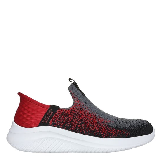 Zapatillas deportivas de punto elástico Skechers para niño, W Air, sin cordones, unisex infantil, antracita/rojo - Image 3