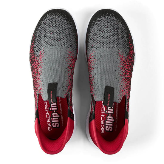 Zapatillas deportivas de punto elástico Skechers para niño, W Air, sin cordones, unisex infantil, antracita/rojo - Image 6