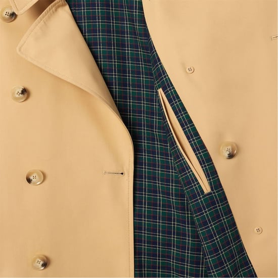 Abrigo trench de hombre Lacoste con estampado liso, cuello de solapas y en Croissant - Image 3