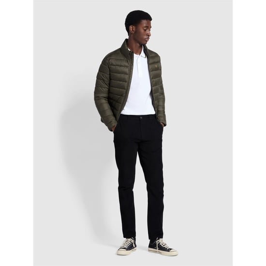 Farah Joel Chaqueta acolchada de hombre con estampado liso en Evergreen - Image 1