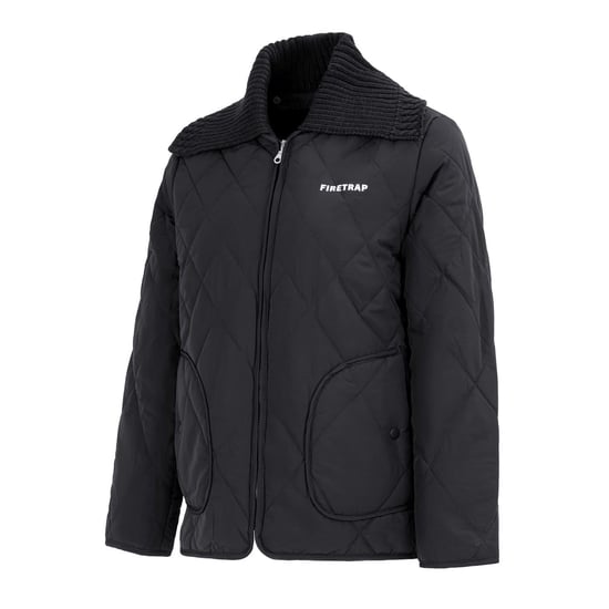 Chaqueta acolchada de mujer Firetrap en negro - Image 3