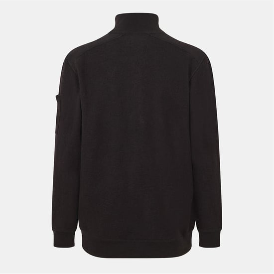 C.P. Company Jersey de hombre con cuello alto tipo mock, manga larga, negro 999 - Image 2