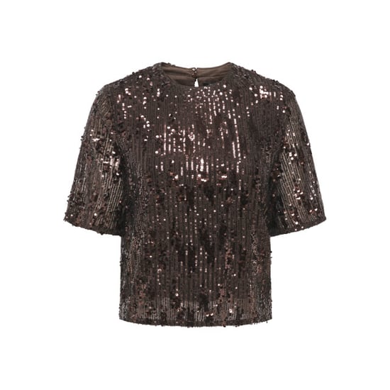 Jacqueline de Yong lola 2/4 sequin top jrs 15382815 rum raisin - Image 1