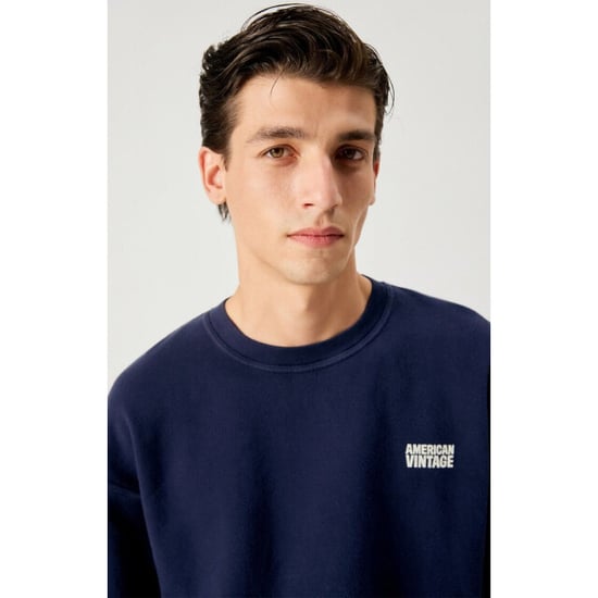 American Vintage Mpli03b sudadera Plizzy Navy - Image 2