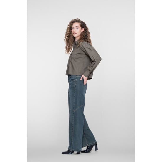 Geisha vaqueros de pierna ancha 61808-10 810 azul denim teñido - Image 3