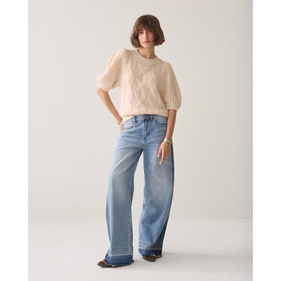 Summum Puff Sleeve Jersey Cozy Cable Knit Suéter 7s8041-70102 - Image 5