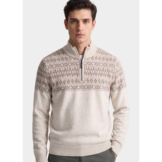 Baileys Media cremallera 10gg, Nordic Knit Jacquard at 628428/825 - Image 3