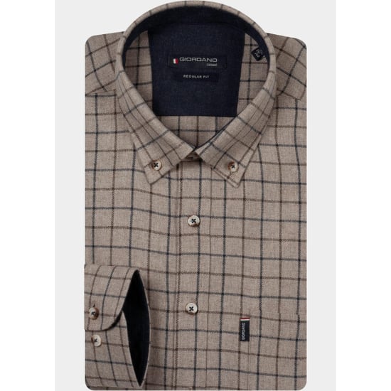 Giordano Camisa de Hombre Dino Soft de Cuadros Multicolor 627301/81 - Image 1