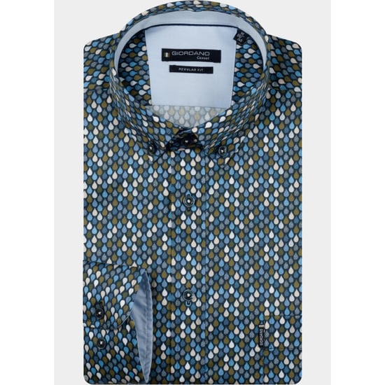 Giordano Camisa de hombre Dino Satin Stretch Graphic Pr 627017/70 - Image 2