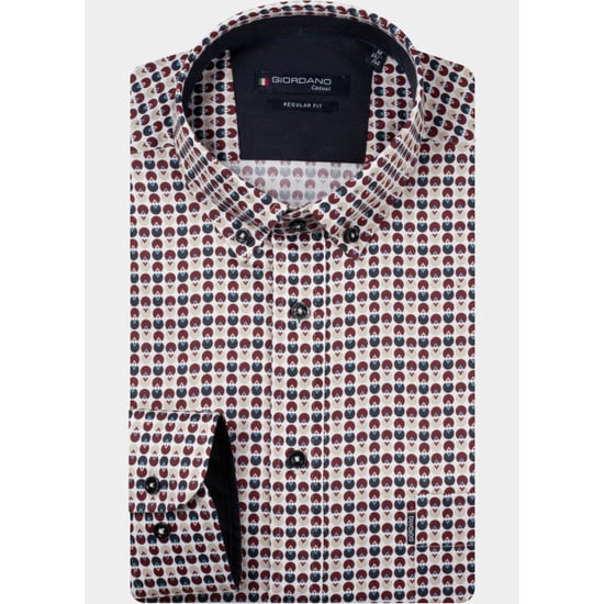Giordano Camisa de hombre Dino Satin Stretch Graphic Print 627021/40 - Image 2