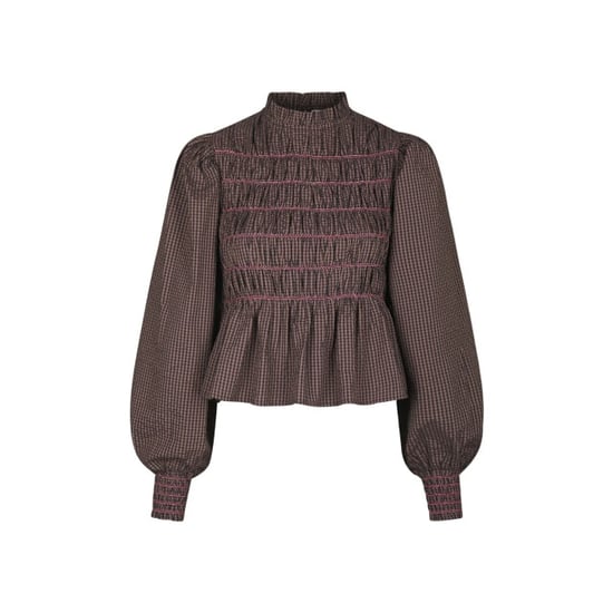 Neo Noir Oliana Check Blusa 170534 306 Dusty Brown - Image 1