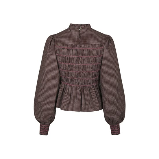 Neo Noir Oliana Check Blusa 170534 306 Dusty Brown - Image 5