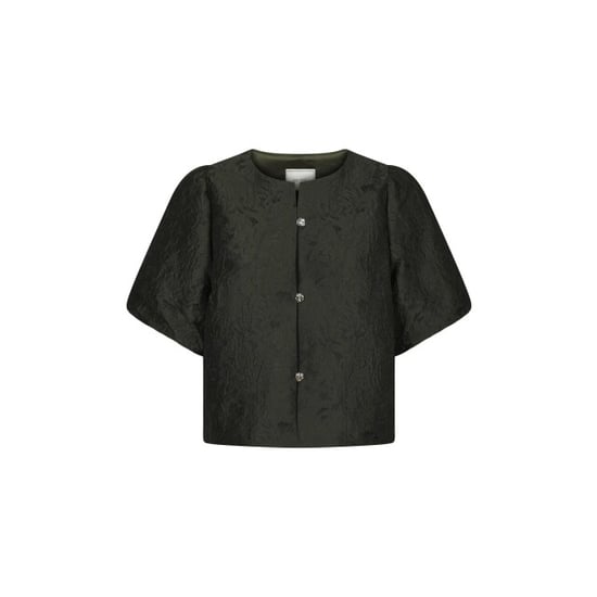 Neo Noir Aisa blusa de brocado 1669 155 verde oscuro - Image 1