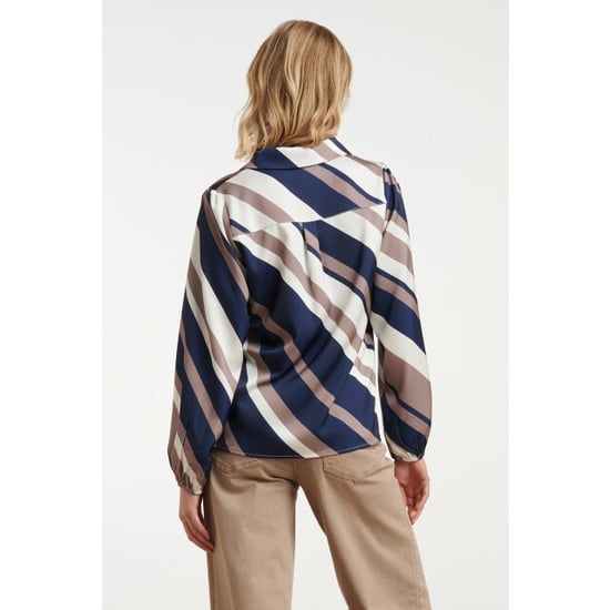Smashed Lemon Blusa con estampado de rayas moderno | - Image 5