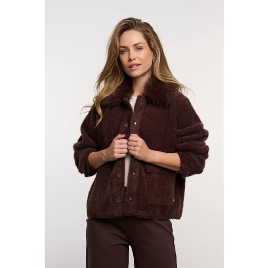 Rino & Pelle Nia.5002613 chaqueta Rino & Pelle con cuello desmontable Coffee Roast - Image 1