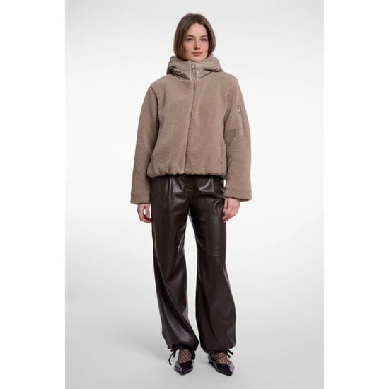 Rino & Pelle Jayla.7002613 Rino & Pelle chaqueta de materiales combinados con capucha mocha latte - Image 6