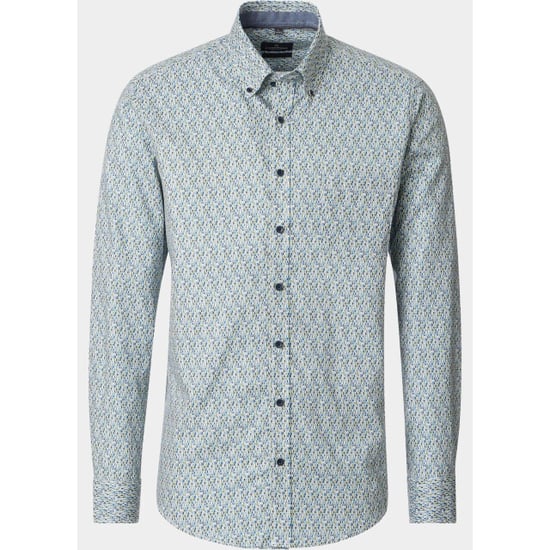 Casamoda Camisa de hombre beige con cuello button-down corte casual 126132490/600 - Image 2