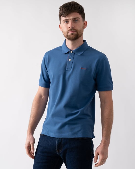 GANT Regular Fit Short Sleeve Contrast Pique Rugger - Image 1